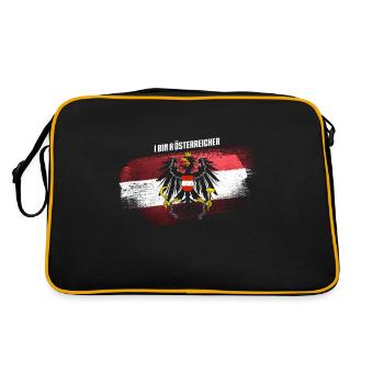 Austria | Flag & coat of arms, federal eagle - Retro Bag - black/gold - Back
