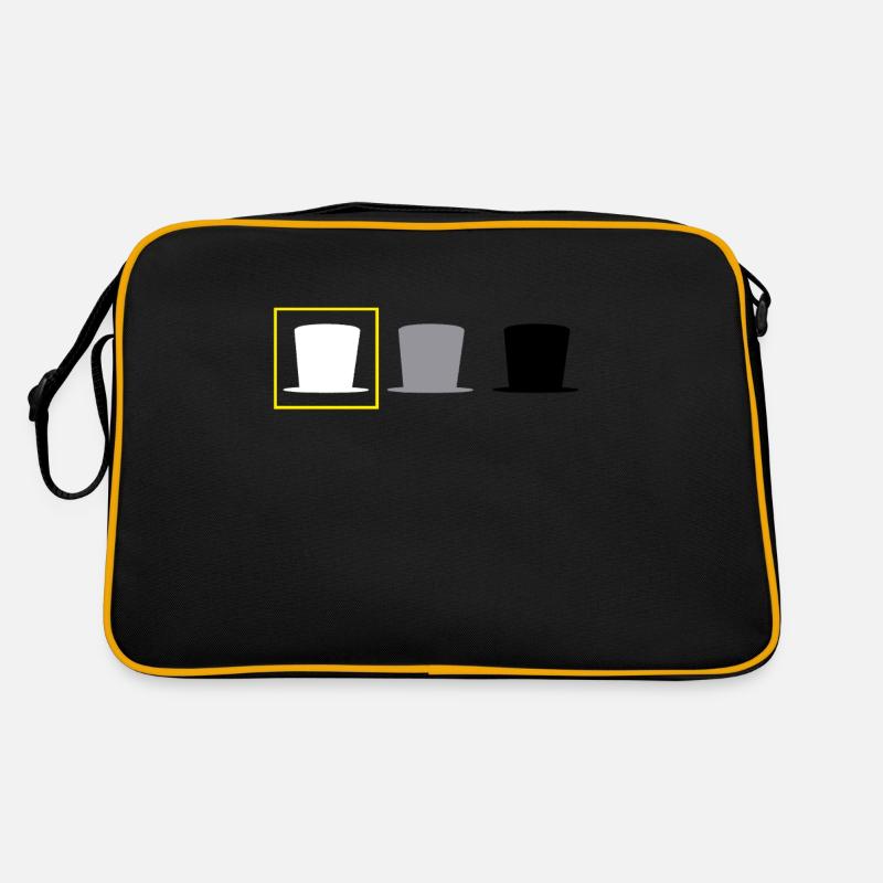 Hacker Cyber Security Pentester White Hat Hacker - Retro Tasche - Schwarz/Gold