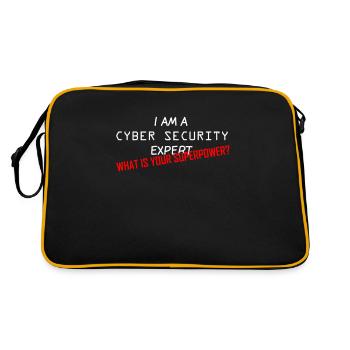 Cyber Security Expert - Retro Bag - black/gold - Back