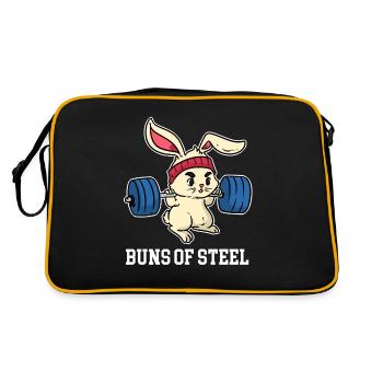 Brioches de lapin en acier avec haltère sur l'exercice - Sac Retro - noir/or - Dos