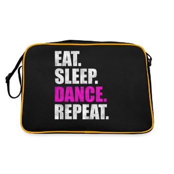 Tanzen Tanz Tänzerin Tänzer Spruch Geschenk - Retro Tasche - Schwarz/Gold - Hinten