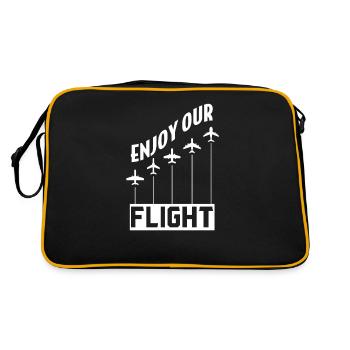 Avion pilote de ligne - Sac Retro - noir/or - Dos