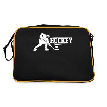 Hockey Hockey sur glace Joueur de hockey amateur - Sac Retro - noir/or - Dos