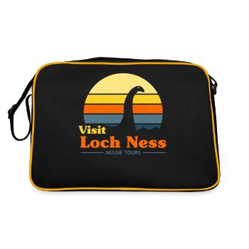 Nessie visit Loch Ness Nessie tours legendary - Retro Bag - black/gold - Back