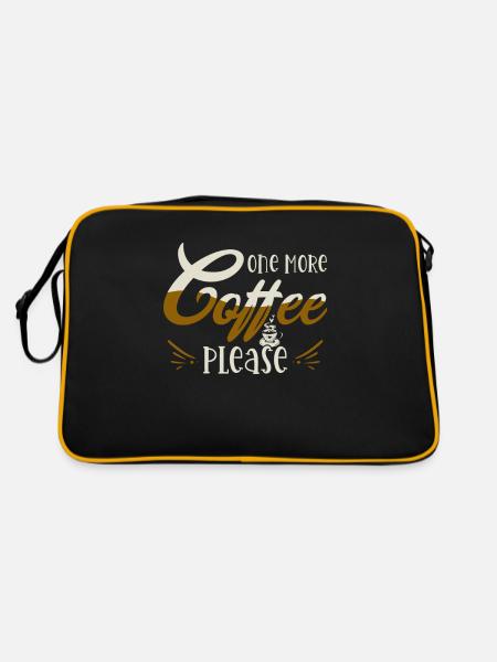 Kaffee - Retro Tasche - Schwarz/Gold - Hinten