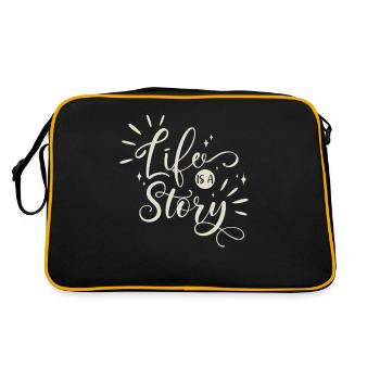 Citation de la vie - Sac Retro - noir/or - Dos