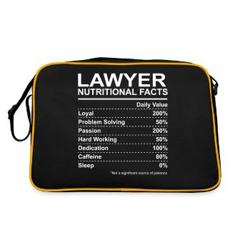Lawyer Nutritional Facts - Retro Bag - black/gold - Back