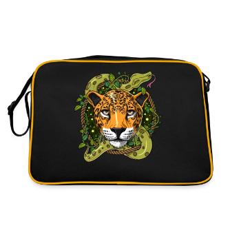 Voyage psychédélique Jaguar Ayahuasca DMT - Sac Retro - noir/or - Dos