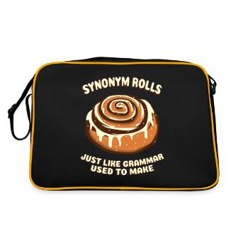 Eat Cinnamon German Funny Teacher Gramatik Gift - Retro Bag - black/gold - Back