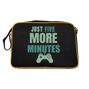 Just five more minutes - Retro Bag - black/gold - Back