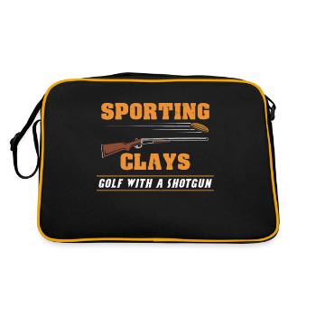 Shooting target clay pigeon shooting - Retro Bag - black/gold - Back