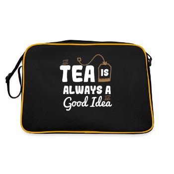 Le thé mignon est toujours une bonne idée - Sac Retro - noir/or - Dos