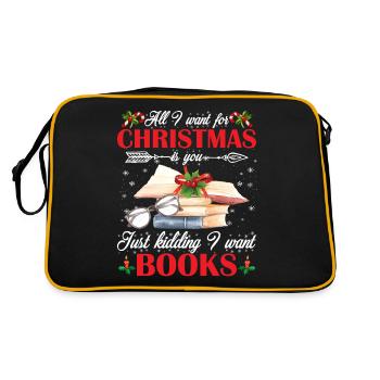 Want For Christmas Is You Kidding I Want Book - Retro Bag - black/gold - Back