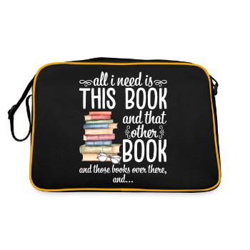 All I Need Is This Book And That Other Book - Retro Bag - black/gold - Back