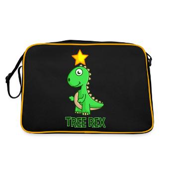 Tree Rex - Retro Tasche - Schwarz/Gold - Hinten