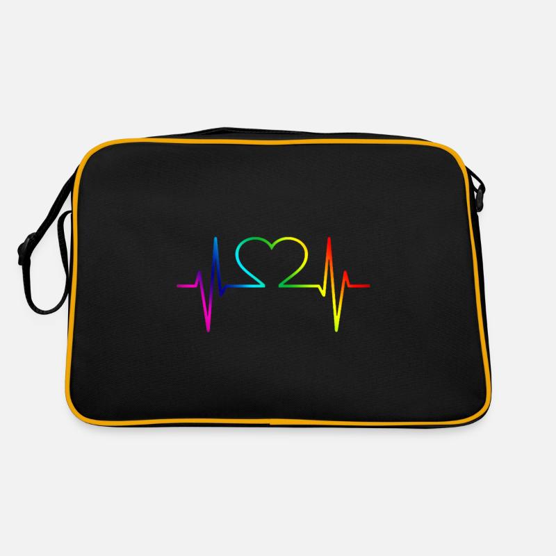 Gay Pride Geschenk - Retro Tasche - Schwarz/Gold