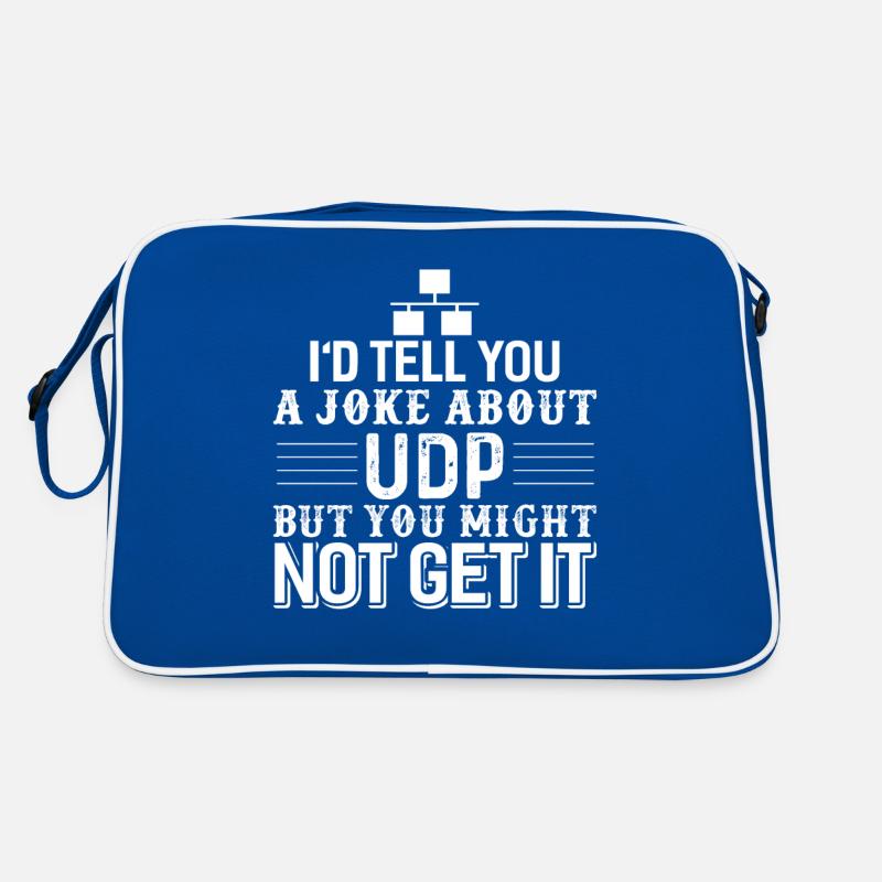 Informatik UDP Witz Computer Programmierer Retro Tasche
