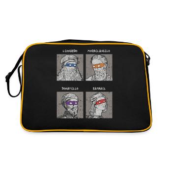 Histoire de l'art Ninja Renaissance italienne - Sac Retro - noir/or - Dos