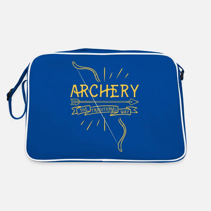 Bogensport Bogenschießen Bogenschütze Archery Retro Tasche