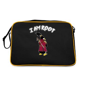 Linux Pingouin I Am Root Geeks Geeks Nerd Computer Ninja - Sac Retro - noir/or - Dos