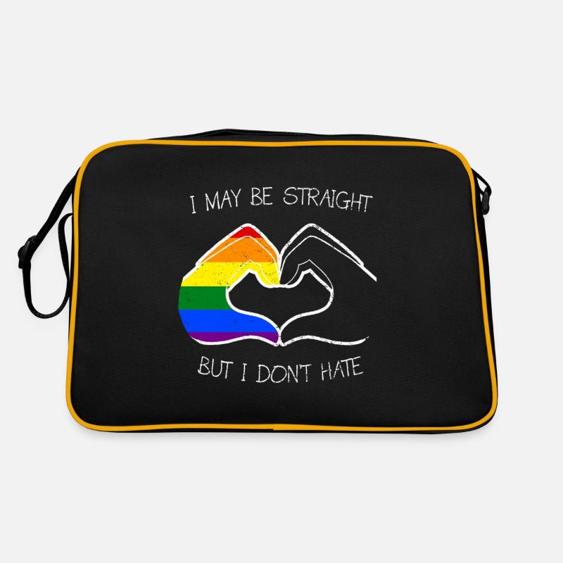 Gay Pride Geschenk - Retro Tasche - Schwarz/Gold