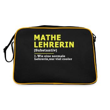 Math Teacher Math Math Teacher Gift - Retro Bag - black/gold - Back