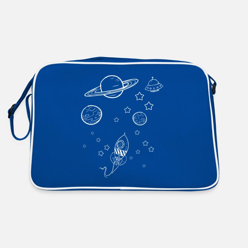Planet Rocket Space Retro Tasche