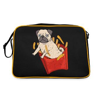 Le bouledogue français saute du coffre - Sac Retro - noir/or - Dos