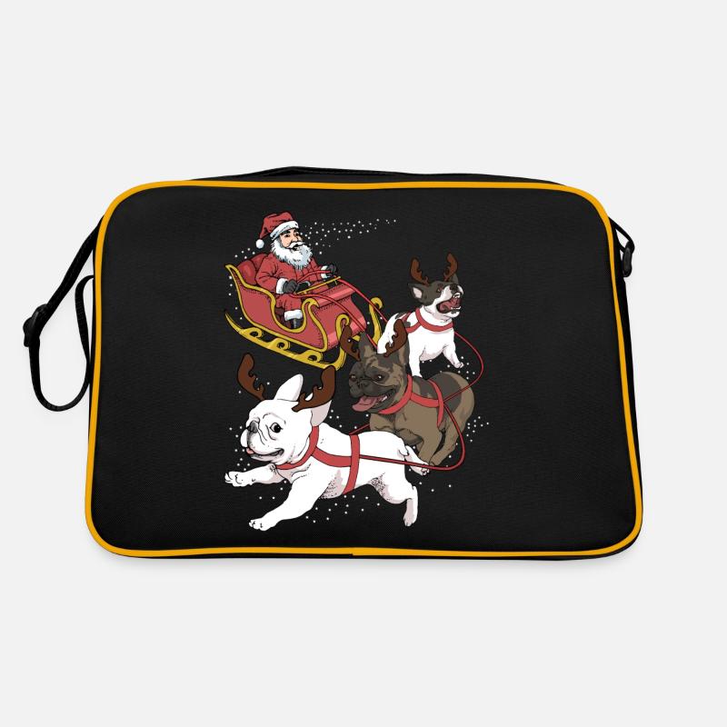 Bouledogue Français Noël Sac Retro