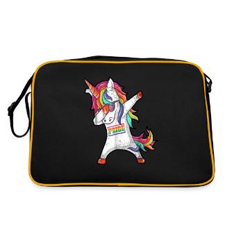 Gay Pride Geschenk - Retro Tasche - Schwarz/Gold - Hinten