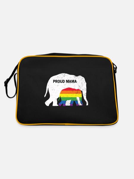 Gay Pride Cadeau - Sac Retro - noir/or - Dos
