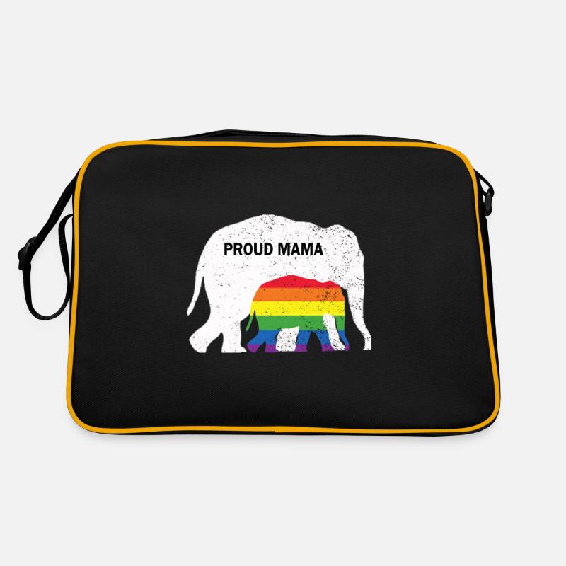Gay Pride Geschenk - Retro Tasche - Schwarz/Gold