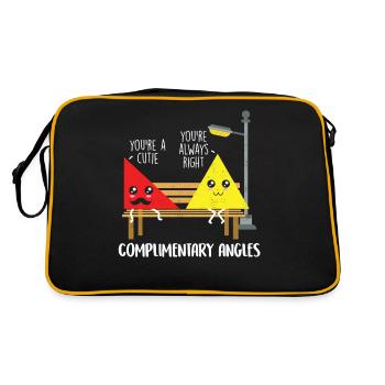 Funny Geometry Pun Gift Design gratuit - Sac Retro - noir/or - Dos