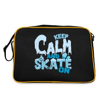 Eislauf Schlittschuhe - Retro Tasche - Schwarz/Gold - Hinten