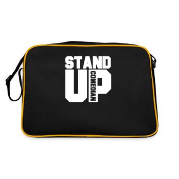 Funny appearance comedy stand up comedy comedian - Retro Bag - black/gold - Back