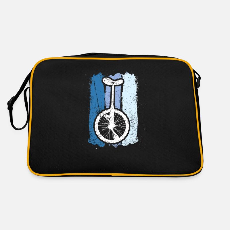 Einrad - Retro Tasche - Schwarz/Gold