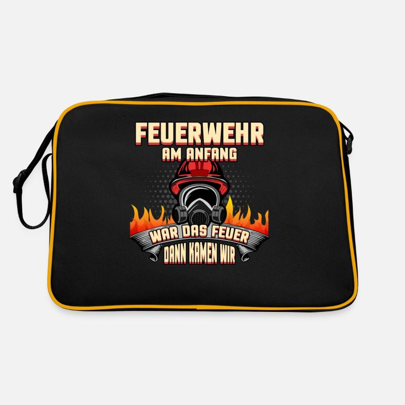 Feuerwehr wir löschen Feuer stolz 112 Geschenk Retro Tasche