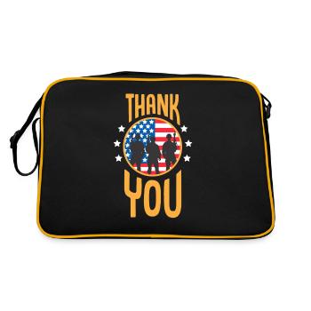 Soldat américain vétéran Patriot America - Sac Retro - noir/or - Dos