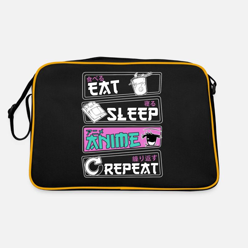 Eat Sleep Anime Repeat Sac Retro
