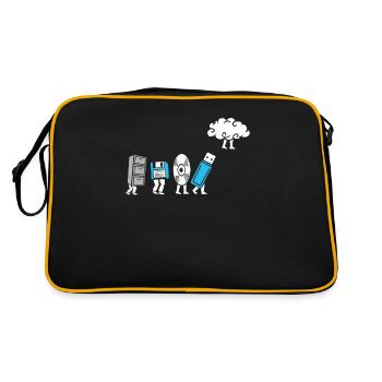 Cloud Computing Evolution Computer Development - Retro Bag - black/gold - Back
