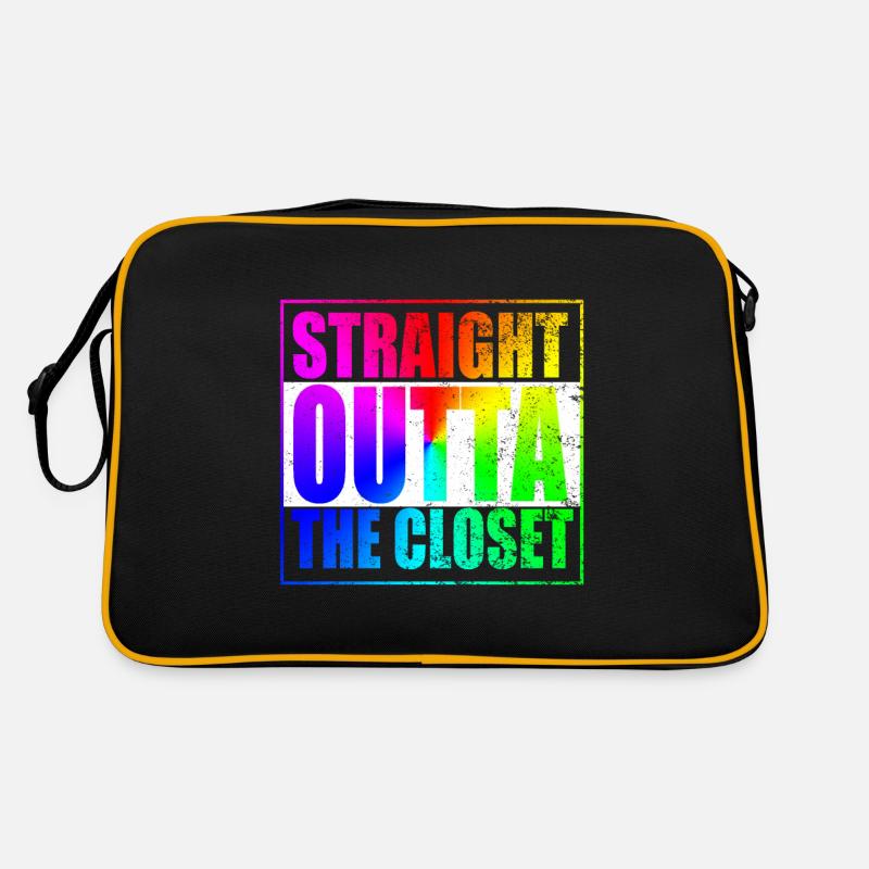 Gay Pride Geschenk - Retro Tasche - Schwarz/Gold