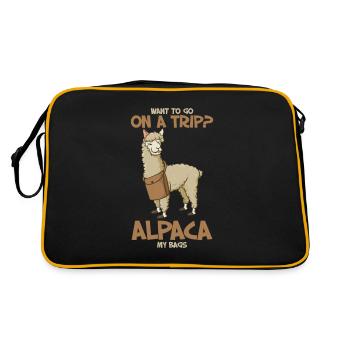 Alpaca My Bags Alpaca Lama Travel Road Trip Vacations - Retro Bag - black/gold - Back
