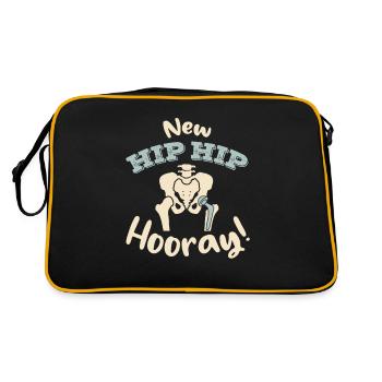 Hip Hip Hooray New Hip Surgery OP Bones - Retro Bag - black/gold - Back