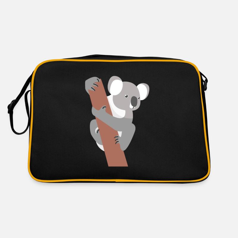 Koala - Retro Tasche - Schwarz/Gold