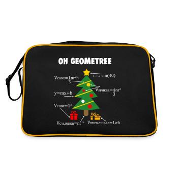 Oh Geometree Drôle prof de maths de Noël - Sac Retro - noir/or - Dos