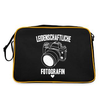 Fotografie - Retro Tasche - Schwarz/Gold - Hinten