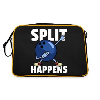 Dabbing Bowling Kegel Player Bowler Dab - Retro Bag - black/gold - Back