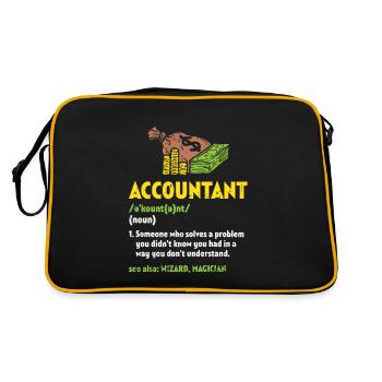 Accountant Accountant Accountant Accountant Gift - Retro Bag - black/gold - Back