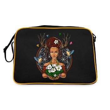 Ayahuasca Shaman Hippie Forest - Sac Retro - noir/or - Dos