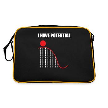 Physique nerd calembours mathématiques cadeaux potentiels - Sac Retro - noir/or - Dos